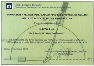 ANALISI DELLA SILICE LIBERA CRISTALLINA SU MEMBRANA FILTRANTE